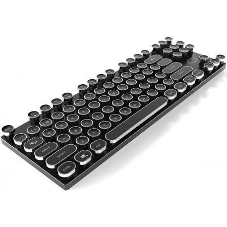 Retro toetsenboord - Toetsenboord - Geïnspireerde stijl - Mechanische Retro typemachine - LED Keybord - LED toetsenboord - USB  - Zwart